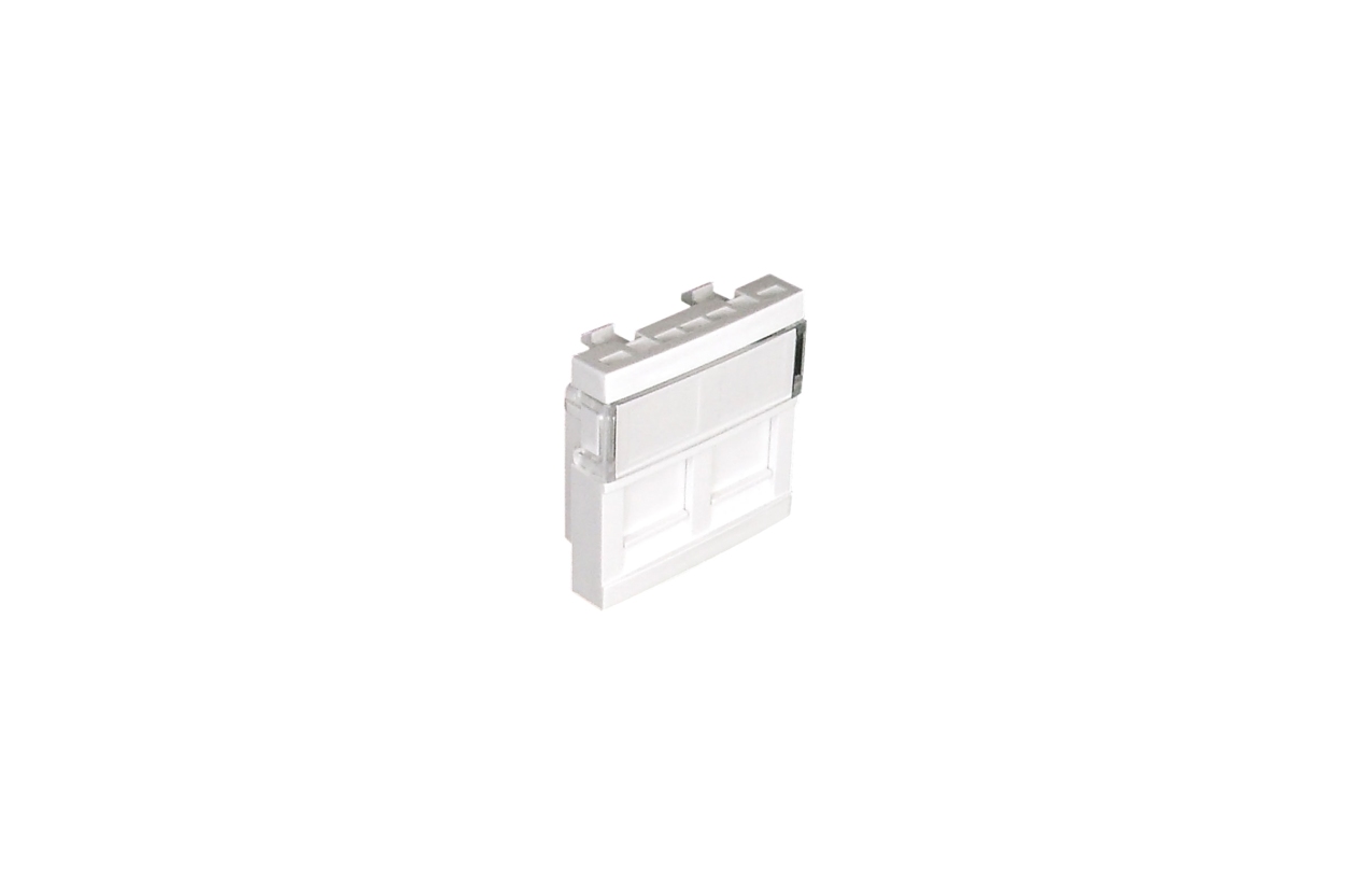 Módulo duplo branco mate para conetores RJ45 2 módulos EFAPEL Quadro 45