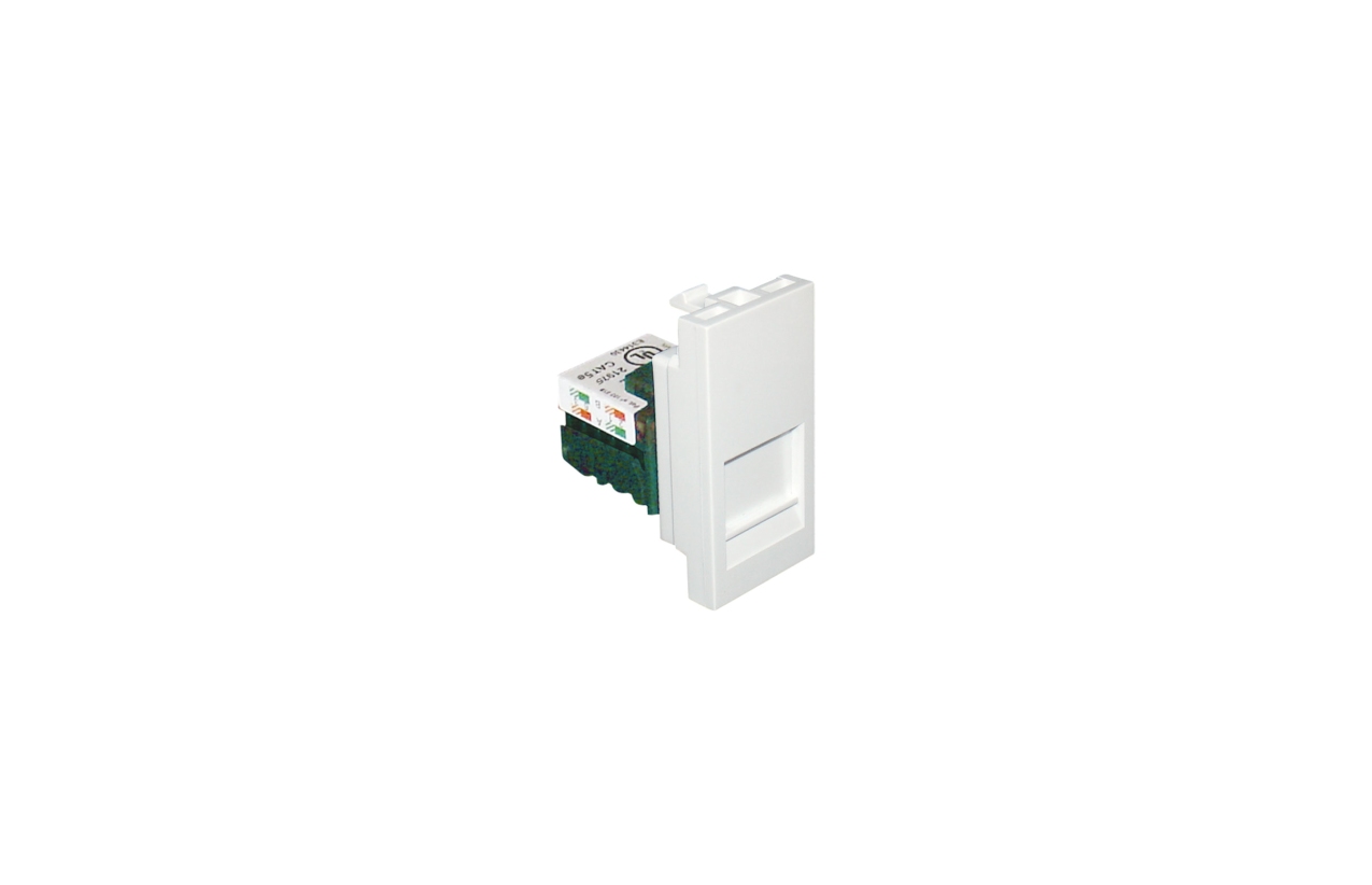 Módulo branco mate 1 saída para conetor RJ45 2 módulos EFAPEL Quadro 45