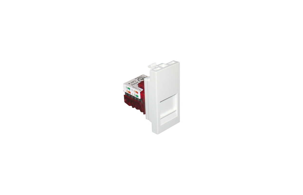 Módulo com conetor RJ45 Cat.6 UTP 1 módulo EFAPEL Quadro 45