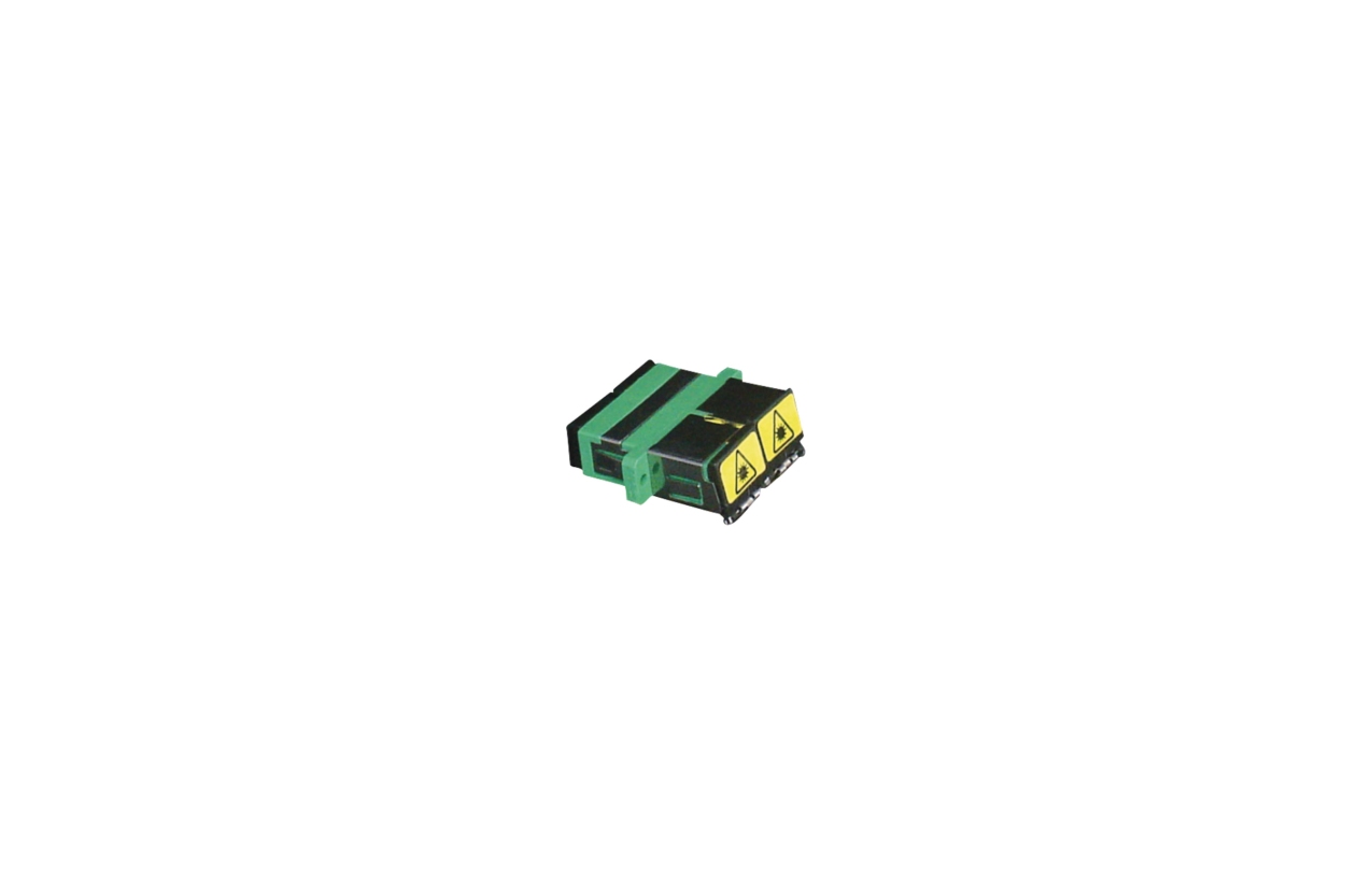 Acoplador EFAPEL para conetores de fibra ótica SC APC Duplex