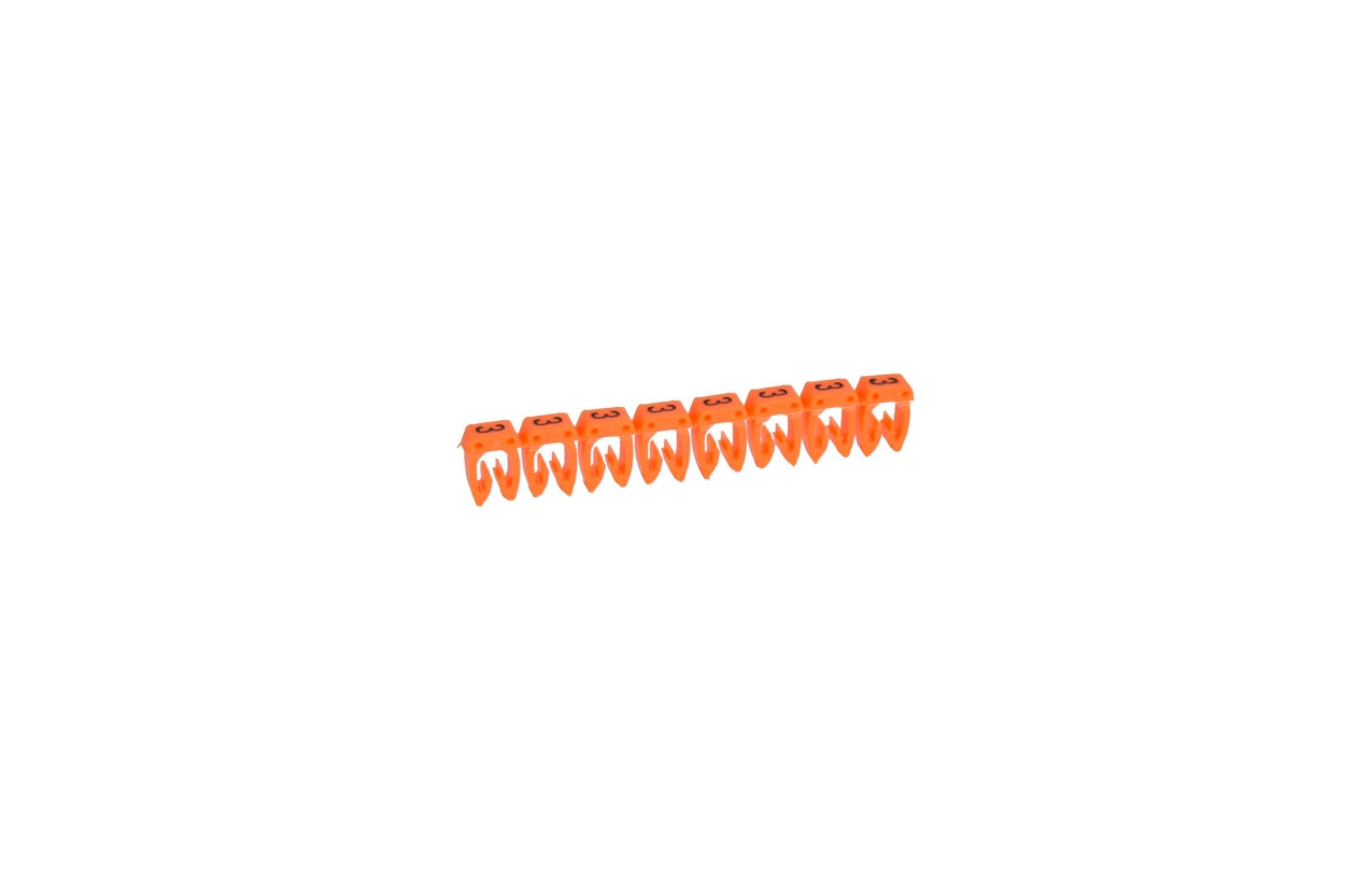 Marcador para cabos e bornes de ligação CAB 3 de 0,5mm a 1,5mm laranja Legrand 038213