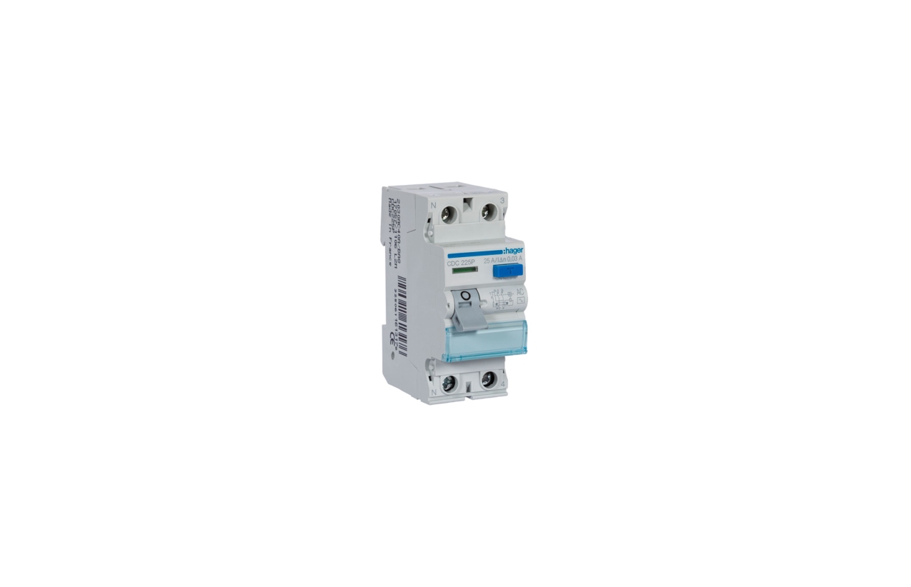 Interruptor diferencial Hager CDC225P 2P 25A 30mA tipo AC