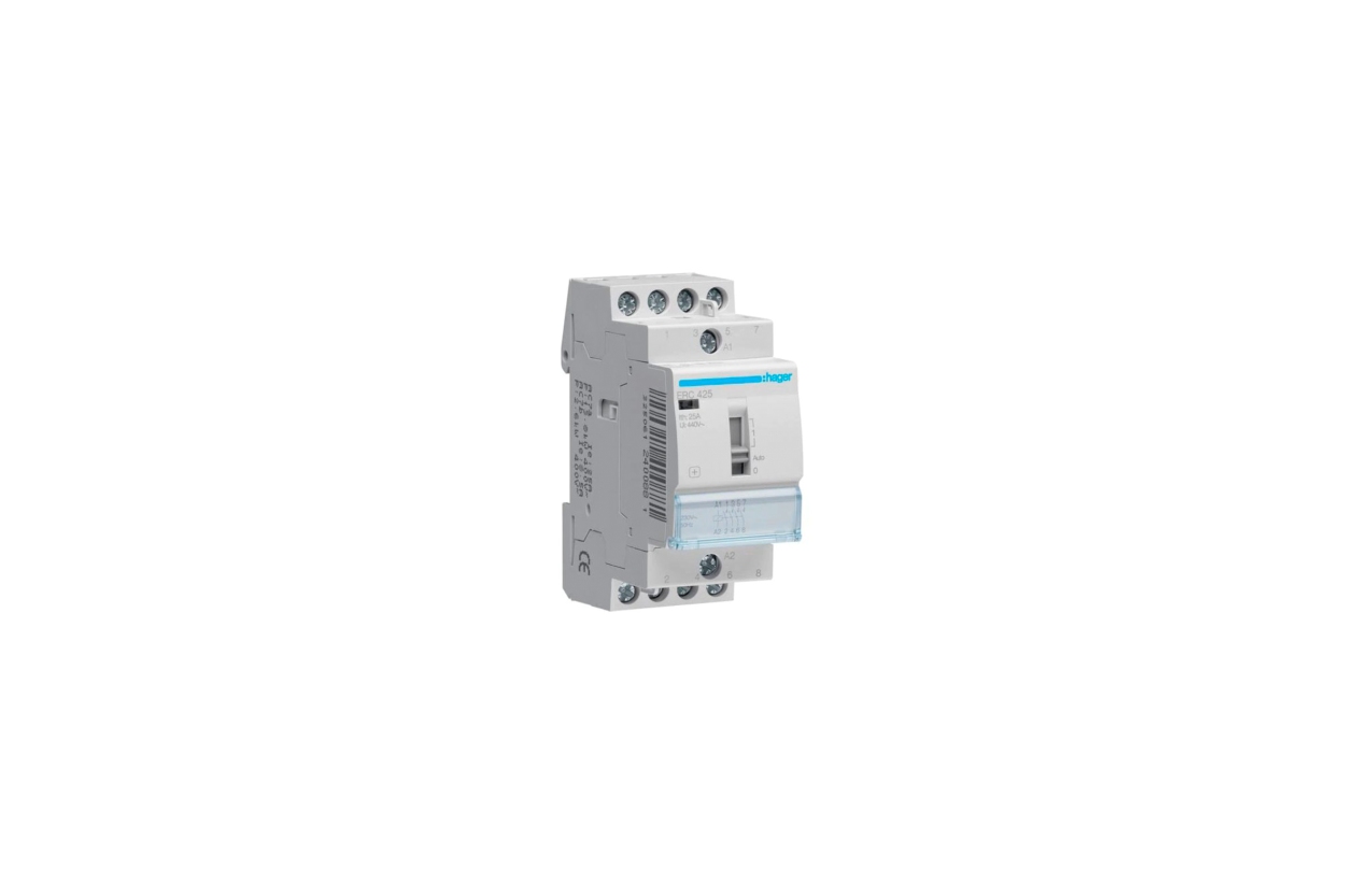 Contactor comando manual 25A 4NA 230V Hager ERC425