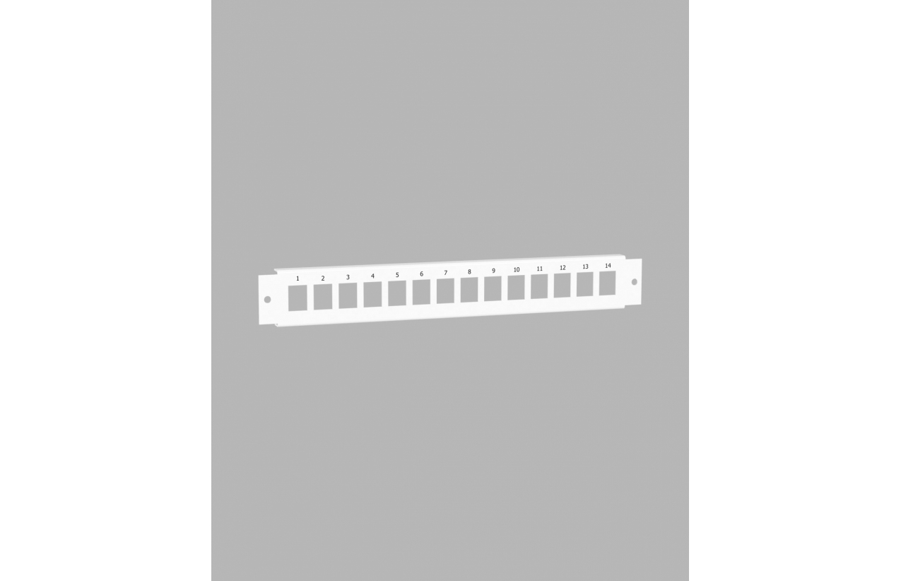 Painel ATI_RACK vazio para 14 conetores RJ45 CAT6 1U