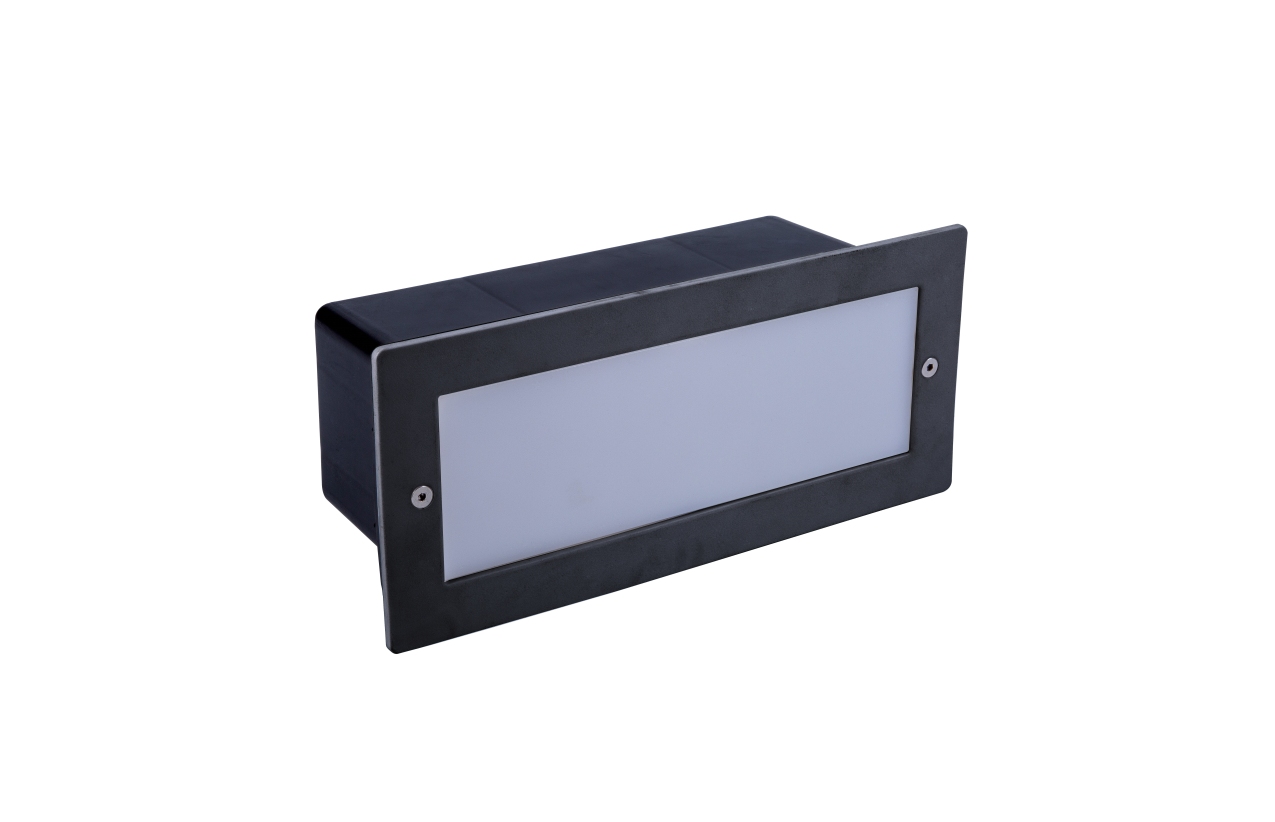 Aplique de muro de encastrar IP65 policarbonato antracite