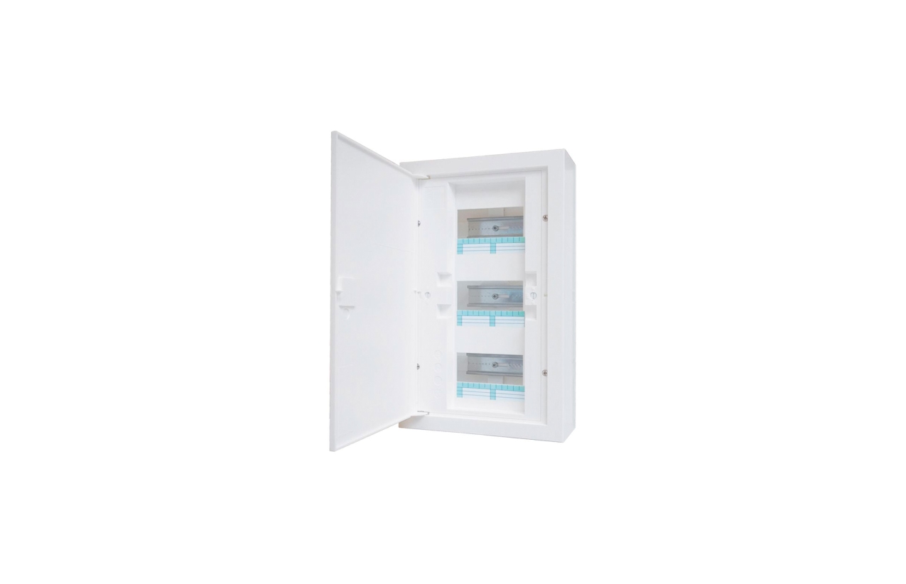 Quadro de distribuição TEV S 118 18 módulos (1x18) saliente branco