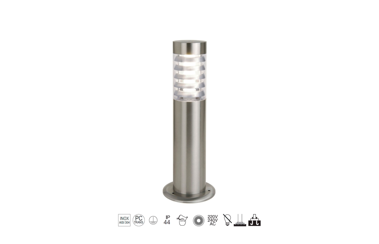 Balizador Dopo GALERNA inox IP44 E27 117B-G05X1A-30