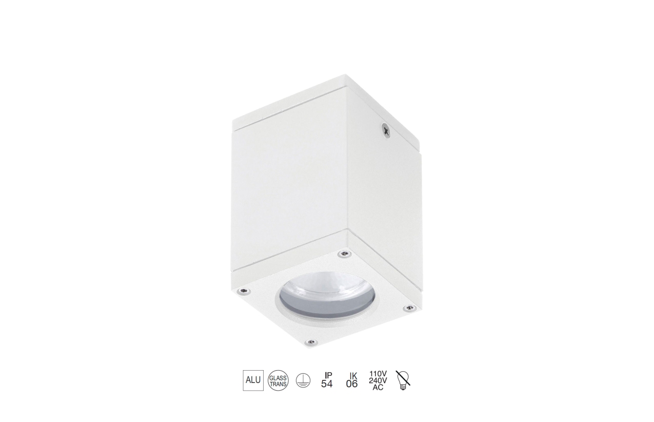 Projetor teto Dopo CUB IP54 GU10 branco 555E-G21X1A-01