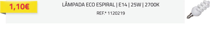 lampada eco espiral 25W e14