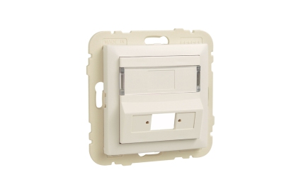 Centro branco para acoplador para conetores de fibra ótica SC APC Simplex / LC Duplex EFAPEL Logus 90