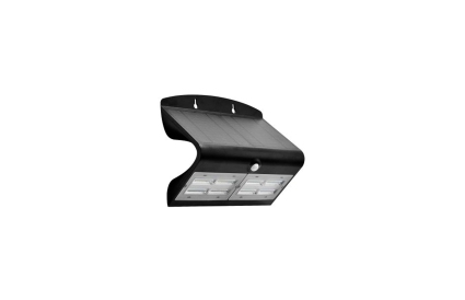 Aplique LED solar 6,8W preto com detetor movimento Fenoplástica