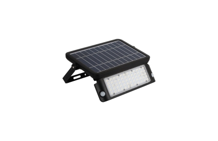 Projetor LED solar IP65 10W preto com detetor movimento Fenoplástica