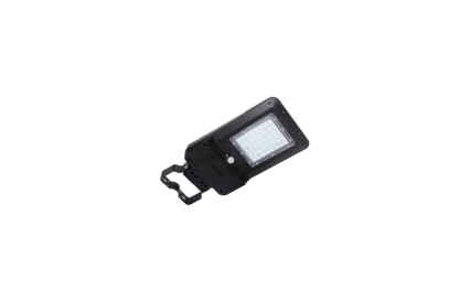 Luminária LED solar 15W preta com detetor movimento Fenoplástica