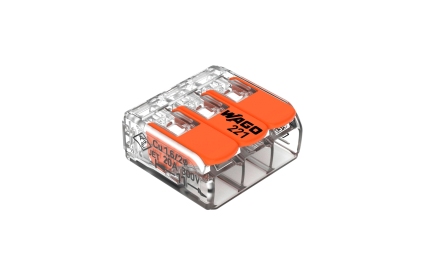 Ligador Wago para fio flexível 3x2,5mm (múltiplos 50 und)