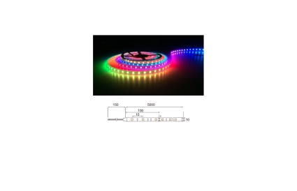 Fita LED RGB 24V 14,4W IP20 (5 metros) Ledvision