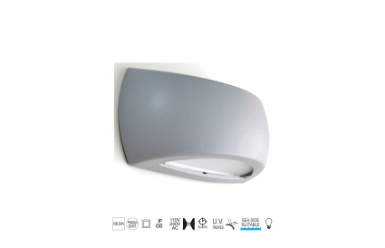 Aplique Dopo CALM IP66 E27 cinza  646A-G05X1A-03